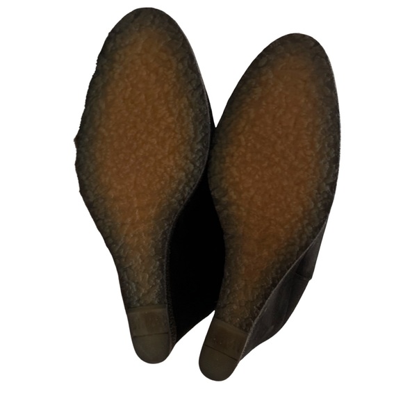 Stuart Weitzman black suede and elastic over the knee wedge platform boot 8M - Picture 9 of 10